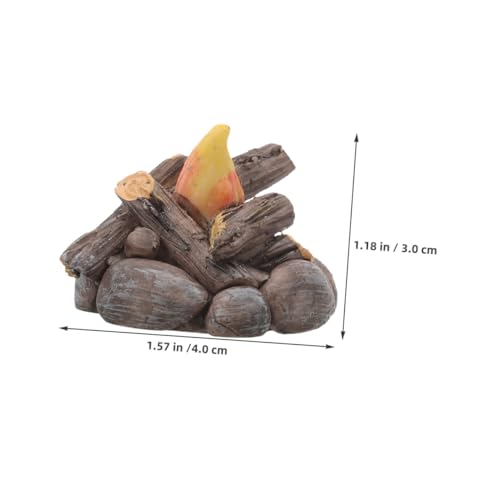 GARIOUANS 2 Stück Mikro Landschaftsdekoration Heimdekoration Puppenhaus Künstliches Lagerfeuer Künstliches Lagerfeuer Ornament Landschaftsbau von GARIOUANS