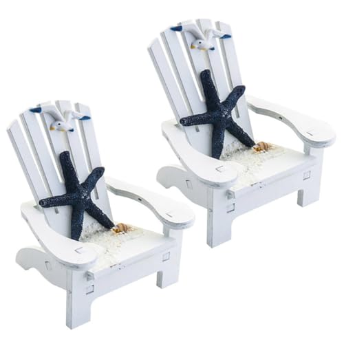 GARIOUANS 2 Stück Mini Strandliegestuhl Deko Mediterranes Design Miniaturmöbel für Puppenhaus Kinderzimmer Einzigartige Holzornamente für Entspannte GARIOUANS 2 Stück Mini Strandliegestuhl Deko Mediterranes Design Miniaturmöbel für Puppenhaus Kinderzimmer Einzigartige Holzornamente für Entspannte von GARIOUANS