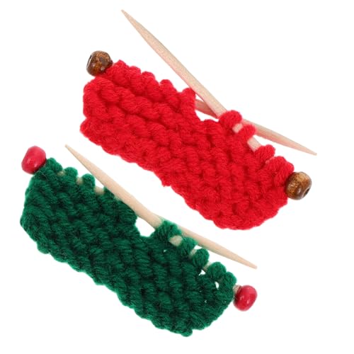 GARIOUANS 2 Stück Mini Strickmützen für Puppenhaus Dekoration Handgefertigte Wollmützen Miniaturaccessoires für Fotografie und Deko für Freunde und Familie GARIOUANS 2 Stück Mini Strickmützen für Puppenhaus Dekoration Handgefertigte Wollmützen Miniaturaccessoires für Fotografie und Deko für Freunde und Familie von GARIOUANS