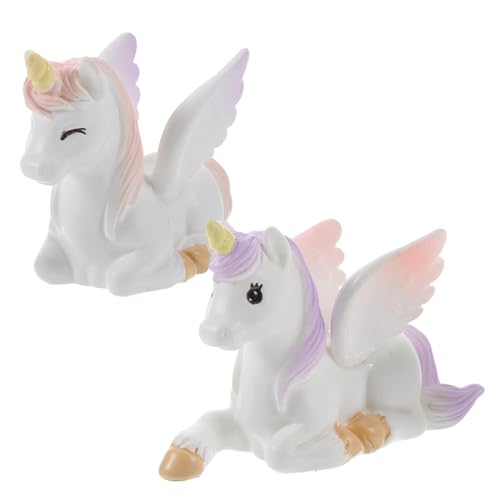 GARIOUANS 2 Stück Miniatur Einhorn Figuren aus Resin Niedliche Einhorn Deko Leichte Cake Topper für Geburtstagstorten GARIOUANS 2 Stück Miniatur Einhorn Figuren aus Resin Niedliche Einhorn Deko Leichte Cake Topper für Geburtstagstorten von GARIOUANS
