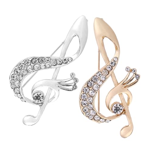 GARIOUANS 2 Stück Musiknotenbrosche Mode Kostüm Kleiderbroschen Für Damen Musik-boutonniere Musikstift Ornament Kleidung Brosche Für Frauen Musikbrosche Broschen Für Frauen Elegant Legierung von GARIOUANS