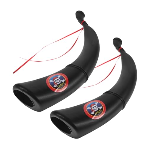 GARIOUANS 2 Stück Piratenhorn Kunststoff Horn Lustiges Cosplay Zubehör für Piratenkostüm Halloween Party Streichwerkzeug Vielseitig Einsetzbar und Langlebig GARIOUANS 2 Stück Piratenhorn Kunststoff Horn Lustiges Cosplay Zubehör für Piratenkostüm Halloween Party Streichwerkzeug Vielseitig Einsetzbar und Langlebig von GARIOUANS