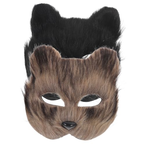 GARIOUANS 2 Stück Plüsch Fuchsmaske für Karneval Halloween Realistische Tiermasken für Kostümpartys Cosplay Geburtstagsfeiern Atmungsaktive Komfortable Maskerade Accessoires GARIOUANS 2 Stück Plüsch Fuchsmaske für Karneval Halloween Realistische Tiermasken für Kostümpartys Cosplay Geburtstagsfeiern Atmungsaktive Komfortable Maskerade Accessoires von GARIOUANS