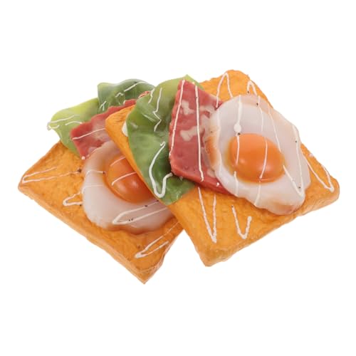 GARIOUANS 2 Stück Realistische PU Lebensmittelmodelle Toast mit Spiegelei und Schinken Langlebige Deko-attrappen Vielseitig Einsetzbar als Food Photo Prop für Bäckerei Restaurant GARIOUANS 2 Stück Realistische PU Lebensmittelmodelle Toast mit Spiegelei und Schinken Langlebige Deko-attrappen Vielseitig Einsetzbar als Food Photo Prop für Bäckerei Restaurant von GARIOUANS