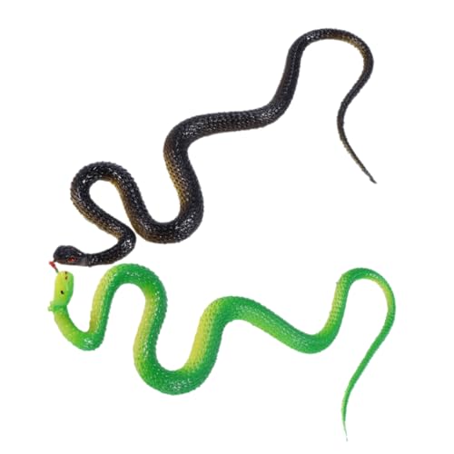 GARIOUANS 2 Stück Realistische Schlangenfigur Simulationsschlangen Lebensechte Kunststoffschlange für Streiche Garten Dekoration und Partys Schwarze und Grüne Schlange GARIOUANS 2 Stück Realistische Schlangenfigur Simulationsschlangen Lebensechte Kunststoffschlange für Streiche Garten Dekoration und Partys Schwarze und Grüne Schlange von GARIOUANS