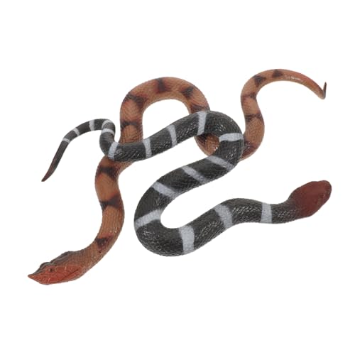 GARIOUANS 2 Stück Realistische Schlangenmodelle aus Flexiblem TPR Detailgetreue Reptilienfiguren für Halloween Deko Gartenspiele Edukatives Tiermodell für Partyspaß von GARIOUANS