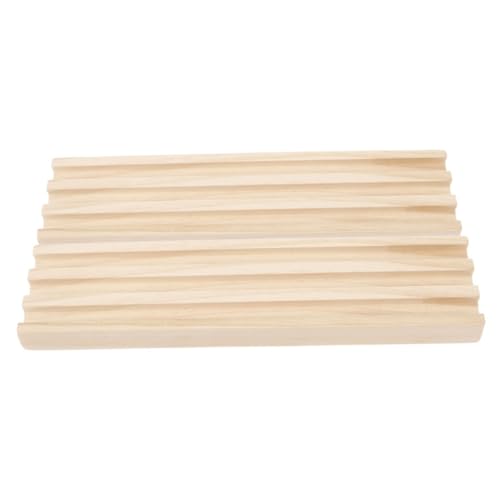 GARIOUANS 2 Stück Teiliges Domino Tray aus Holz Rutschfester Domino Halter und Organizer Stabiles Tablett für Mehrere Dominosteine für Gesellschaftsspiele und Mahjong Einfach zu von GARIOUANS