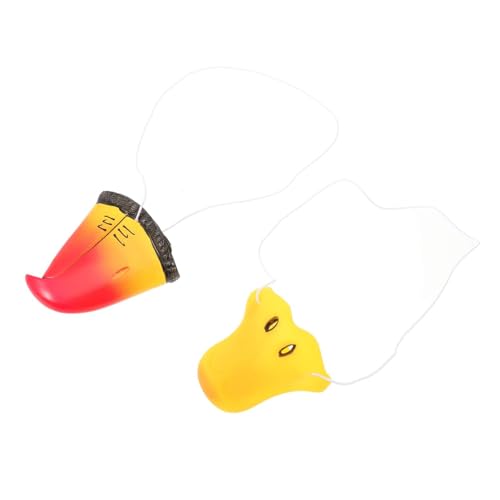 GARIOUANS 2 Stück Teiliges Halloween Tiernasen Enten und Papageienschnabel Leichte Kompakte Cosplay Requisiten für Karneval Realistische Tragbare Tiernasen für Party und Rollenspiele von GARIOUANS