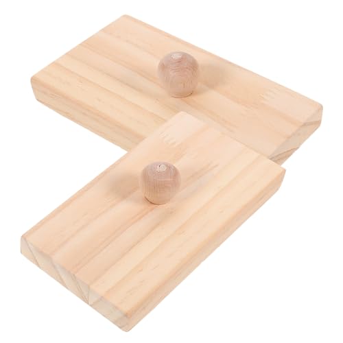 GARIOUANS 2 Stück Teiliges Holz Sandblock Musikinstrumente für Glatte Oberfläche Sicherer Rhythmus zur Musikalischen Früherziehung und Sensorischen Entwicklung von GARIOUANS