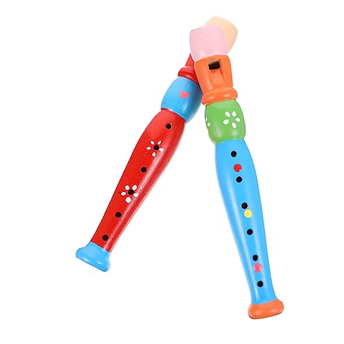 GARIOUANS 2 Stück Teiliges Holzflöten für Leichtes Orff Instrument Pädagogisches Musikspielzeug Fördert Musikalische Fähigkeiten Tragbar Langlebig Geeignet für Junge Mädchen von GARIOUANS