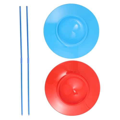 GARIOUANS 2 Stück Teiliges Jonglier Spinning Plates mit Sticks Robuste Zirkus Jonglierteller für Erwachsene Einfach zu Lernen Langlebig für Zirkusvorführungen und Party Unterhaltung von GARIOUANS