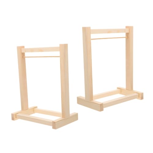 GARIOUANS 2 Stück Teiliges Miniatur Puppenhaus Kleiderständer aus Holz Platzsparend Vielseitig für Puppenkleidung und Accessoires Einfache Montage für Puppenhaus Möbel Zubehör GARIOUANS 2 Stück Teiliges Miniatur Puppenhaus Kleiderständer aus Holz Platzsparend Vielseitig für Puppenkleidung und Accessoires Einfache Montage für Puppenhaus Möbel Zubehör von GARIOUANS
