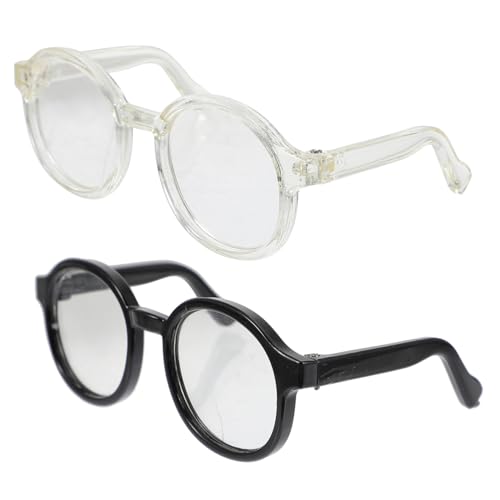 GARIOUANS 2 Stück Teiliges Puppenbrillen aus Robustem Kunststoff Mini Sonnenbrille in Schwarz und Transparent für Puppen als Bastel und Deko Zubehör Leicht und Tragbar GARIOUANS 2 Stück Teiliges Puppenbrillen aus Robustem Kunststoff Mini Sonnenbrille in Schwarz und Transparent für Puppen als Bastel und Deko Zubehör Leicht und Tragbar von GARIOUANS