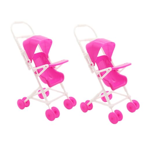 GARIOUANS 2 Stück Teiliges Puppenwagen Realistisch Gestalteter Kinderwagen Modell Fördert Hand Auge Koordination und Sensorische Wahrnehmung Rollenspiel Zubehör für Puppenhäuser Geeignet als von GARIOUANS