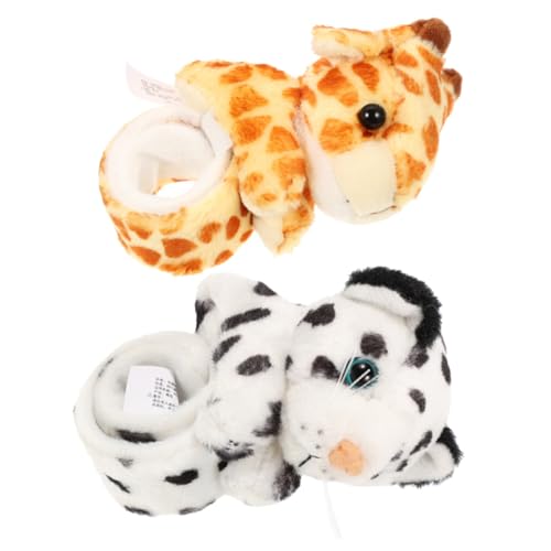 GARIOUANS 2 Stück Teiliges Slap Bracelet mit Plüsch Tiermotiven Weiches Schnapparmband für Erwachsene Bequemes Armband Robustes Material Party Mitgebsel für Mädchen und Jungen von GARIOUANS