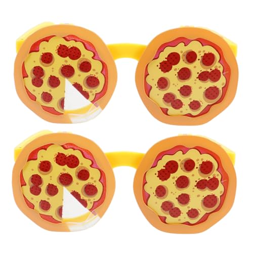 GARIOUANS 2 Stück Valentinstag Partybrille Unisex Lustige Dekorative Pizza Brillen Fotorequisiten Für Feiern Versammlungen von GARIOUANS