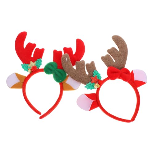 GARIOUANS 2 Stück Weihnachtliche Rentier Geweih Haarreifen Kuscheliges Rot Khaki Festlicher Haarschmuck für Erwachsene für Weihnachtsfeiern und Party Favor GARIOUANS 2 Stück Weihnachtliche Rentier Geweih Haarreifen Kuscheliges Rot Khaki Festlicher Haarschmuck für Erwachsene für Weihnachtsfeiern und Party Favor von GARIOUANS