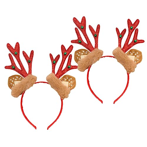 GARIOUANS 2 Stück Weihnachts Rentier Geweih Haarreif Festlicher Kopfschmuck für Erwachsene Leicht und Hautfreundlich für Weihnachtsfeiern und Fotos mit Freunden und Familie GARIOUANS 2 Stück Weihnachts Rentier Geweih Haarreif Festlicher Kopfschmuck für Erwachsene Leicht und Hautfreundlich für Weihnachtsfeiern und Fotos mit Freunden und Familie von GARIOUANS