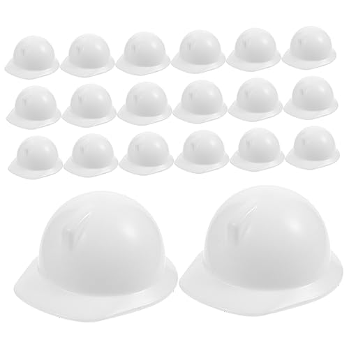 GARIOUANS 20 Stck Miniatur Puppenhelm Sicherheitshelme für Puppen Realistische Bauarbeiter Hüte für Bastelprojekte und Puppen Zubehör von GARIOUANS