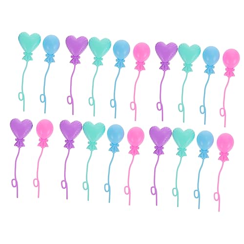 GARIOUANS 20 Stück Ballonspielzeugzubehör Luftballons Mini-Puppenhauszubehör Landschaftsornamente, Puppenhauszubehör Zubehör für den Puppenhausgarten Puppenhaus-Miniaturen Feenballon Plastik von GARIOUANS