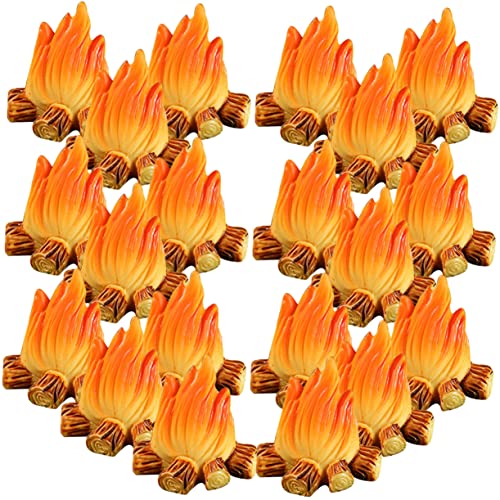 GARIOUANS 20 Stück Feuerstelle Dekoration Teiliges Resin für Camping Themenpartys Mikro Landschaften Garten Dekoration Künstliche Ornamente mit Lebensechten Details von GARIOUANS