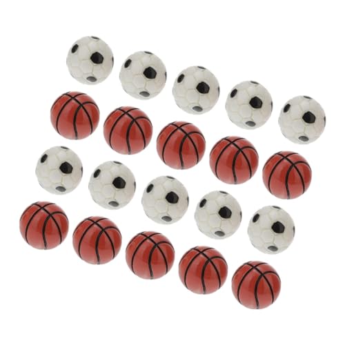 GARIOUANS 20 Stück Fußball und Basketball für Puppenhaus Resin Mini Bälle für Kreative Dekoration Schlafzimmer Wohnzimmer und Zubehör für Miniaturmöbel GARIOUANS 20 Stück Fußball und Basketball für Puppenhaus Resin Mini Bälle für Kreative Dekoration Schlafzimmer Wohnzimmer und Zubehör für Miniaturmöbel von GARIOUANS