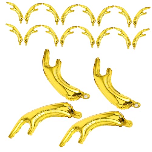 GARIOUANS 20 Stück Goldene Rentier-geweih Folienballons Aluminiumfilm Aufblasbar Festliche Weihnachts Geburtstagsparty-deko Kreative Tierhörner für Themenfeiern von GARIOUANS