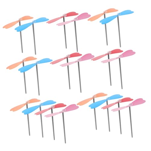 GARIOUANS 20 Stück Handhubschrauber Propeller aus Bambus Sichere Fliegende Drachfly Spielzeuge für Kreative DIY Outdoor Spiele für Familienaktivitäten und Wissenschaftliche Entdeckungen von GARIOUANS