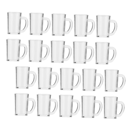 GARIOUANS 20 Stück Mini-Bierkrug Becher Tassen Winzige Tasse Puppenhauszubehör Mini-Cup-anhänger Minitasse Für Puppenhaus Mini-getränke Entzückende Miniaturtasse Harz von GARIOUANS