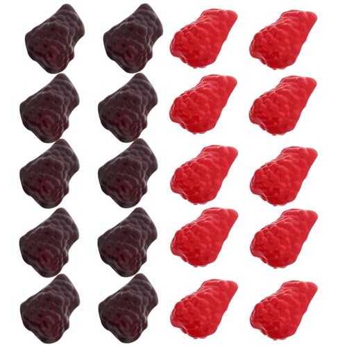 GARIOUANS 20 Stück Obst-Modell deko künstliches Obstzubehör Simulationsfruchtmodell Foto -Requisiten Szenenfotografie Requisiten Kunstobst aus der Küche nachgeahmte Fruchtornamente Plastik von GARIOUANS