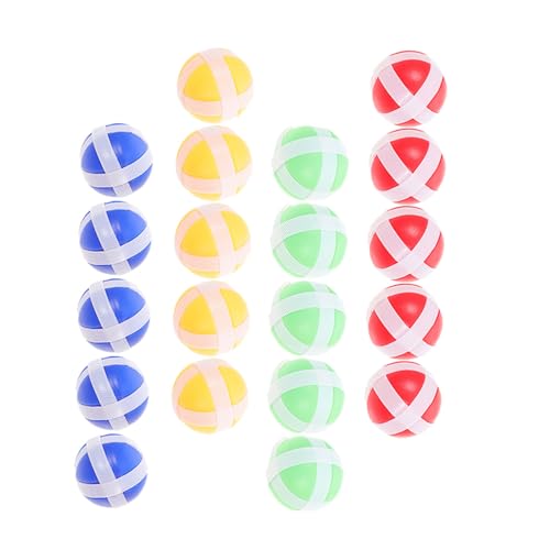 GARIOUANS 20 Stück Teiliges Bunte Klettball Wurfspiel Zubehör für Leichte Nylon klebekugeln Vielseitig für Indoor Partyspiele Fördert Hand Auge koordination und Feinmotorik von GARIOUANS