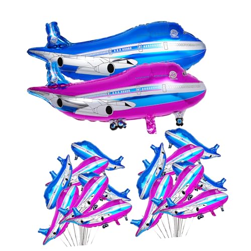 GARIOUANS 20 Stück Teiliges Folienballon Flugzeug in Blau und Aluminiumfolie Luftballons für Geburtstagsdeko Leichte Reißfeste Partydekoration für Kinderfeiern und Fotorequisiten GARIOUANS 20 Stück Teiliges Folienballon Flugzeug in Blau und Aluminiumfolie Luftballons für Geburtstagsdeko Leichte Reißfeste Partydekoration für Kinderfeiern und Fotorequisiten von GARIOUANS