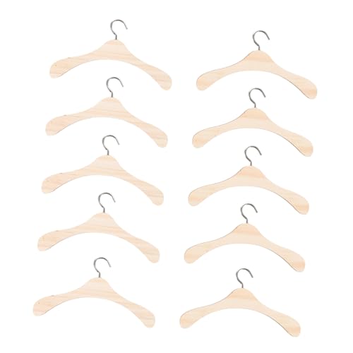 GARIOUANS 20 Stück Teiliges Holzkleiderbügel für Bjd Puppen Puppenhaus Zubehör Langlebig Praktisch zur Puppenkleidung Aufbewahrung und von GARIOUANS