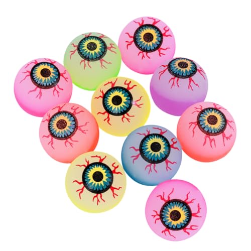 GARIOUANS 20 Stück Teiliges Hüpfball mit Elastischem Buntem Design und Kreativem Augenmuster Weiches Geruchloses für Freizeit und Spielerische Aktivitäten Zufällige Farbe von GARIOUANS