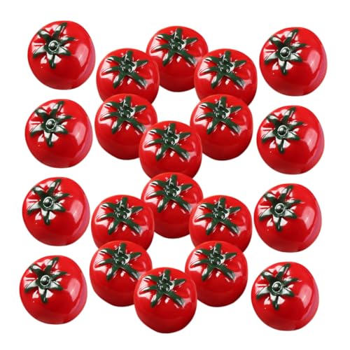 GARIOUANS 20 Stück Teiliges Mini Künstliche Tomaten Realistische Gemüsemodelle für Puppenhaus Fotorequisiten und Tischdekoration Detailgetreu Handgefertigt Lebensechte Mini Früchte für DIY von GARIOUANS