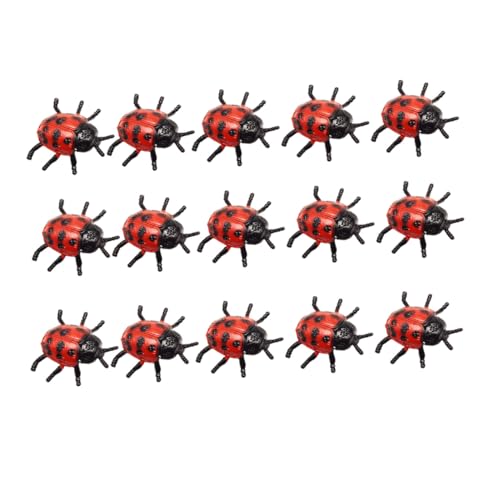 GARIOUANS 20 Stück Teiliges Mini Marienkäfer Figuren aus Robustem PVC Realistische Garten deko für Feengarten Pflanzen Party und DIY Vergnügen mit Kindern Umweltfreundliche Miniatur von GARIOUANS