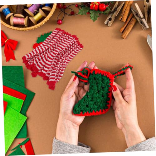 GARIOUANS 20 Stück Teiliges Mini Wollschal Zarte Bunte Strickschals mit Bommel Kreative Puppen deko für Party Kindergeburtstag Basteln und Festliche Dekoration von GARIOUANS