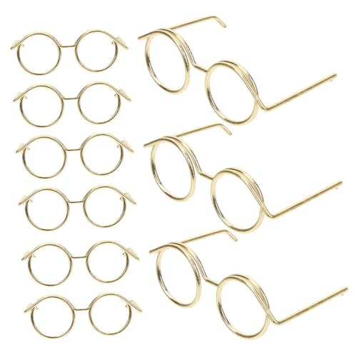 GARIOUANS 20 Stück Teiliges Miniatur Brillengestell für Puppen Stabile DIY Accessoires für Puppenkleidung Vielseitige Puppenhaus Requisiten und Kreative Fotografie Passend für Mini Dolls von GARIOUANS