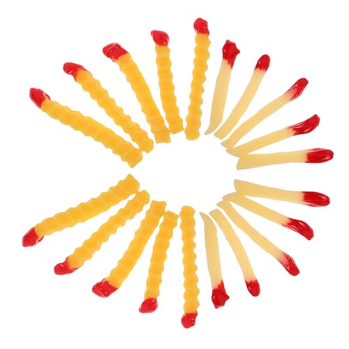 GARIOUANS 20 Stück Teiliges Realistisch Gestaltete Französische Pommes Frites Modelle mit Wellendesign und Tomatensoße Ungiftige Langlebige Dekoration für Kinderküche Fotorequisiten GARIOUANS 20 Stück Teiliges Realistisch Gestaltete Französische Pommes Frites Modelle mit Wellendesign und Tomatensoße Ungiftige Langlebige Dekoration für Kinderküche Fotorequisiten von GARIOUANS
