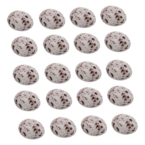 GARIOUANS 20Stücke Mini Wachteleier Dekoration Realistische Kunststoff Eier für Miniaturlandschaften Partyzubehör und Puppenhaus Dekoration Authentischer Look und Langlebiges Material von GARIOUANS