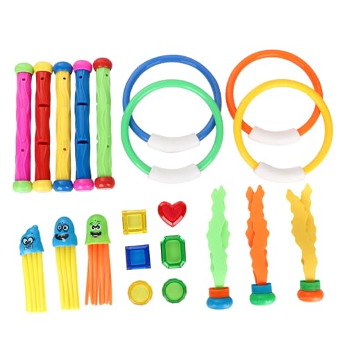 GARIOUANS 21 Stück Teiliges Tauchtier für Bunte Tauchspielzeuge für Pool mit Ringen Stäben und Octopus Wasserspielzeug für Anfänger und Spaß im Wasser Zufällige Farbe Zufällige Farbe GARIOUANS 21 Stück Teiliges Tauchtier für Bunte Tauchspielzeuge für Pool mit Ringen Stäben und Octopus Wasserspielzeug für Anfänger und Spaß im Wasser Zufällige Farbe Zufällige Farbe von GARIOUANS