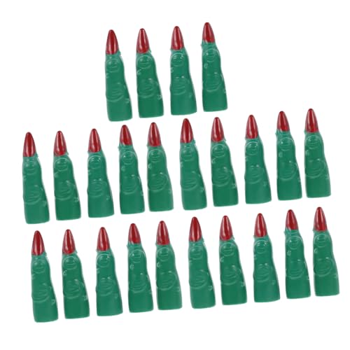 GARIOUANS 24 Stück Halloween Falsche Fingernägel Gruselige Hexenfinger für Kostümpartys Karneval und Halloween Dekoration Realistische Nagelrequisiten für Accessoires von GARIOUANS