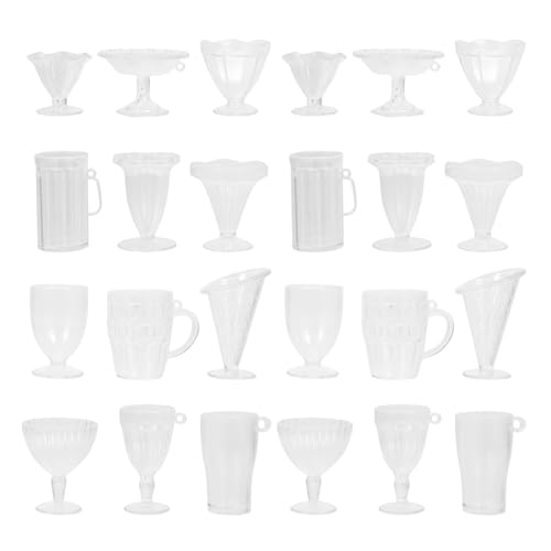 GARIOUANS 24 Stück Maßstab Kunststoff Mini Dessert Cups für Puppenhaus Dekoration Langlebig Farbecht Kreativ GARIOUANS 24 Stück Maßstab Kunststoff Mini Dessert Cups für Puppenhaus Dekoration Langlebig Farbecht Kreativ von GARIOUANS