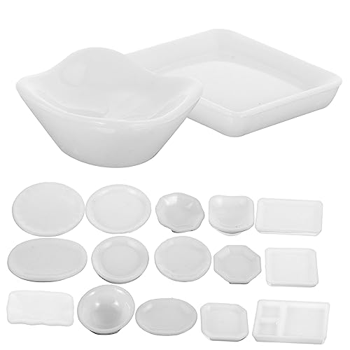 GARIOUANS 24 Stück Mini-Besteck Mini-Tassen Mini-Küchenutensilien Mini-Hausutensilien Tiny House Küchengeschirr Mini House Küchendekoration Minitasse für Puppenhaus Miniatur -Stütze Plastik von GARIOUANS