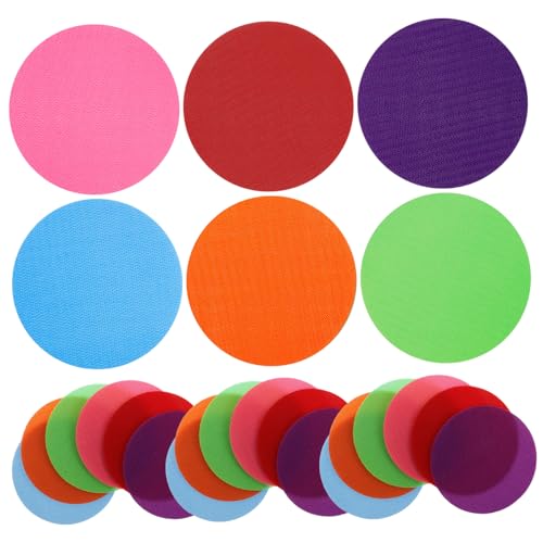 GARIOUANS 24 Stück Teiliges Bunte Teppichmarker mit Klettband Runde Sitzmarkierungen für Kindergarten und Vorschule Fördert Kognitive Entwicklung und Gruppenaktivitäten von GARIOUANS