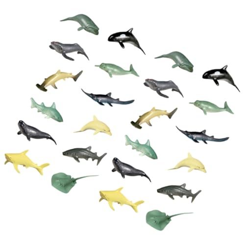 GARIOUANS 24 Stück Teiliges Künstliche Meereslebewesen Realistische Dekoration für Aquarien Bildungsprojekte und Innendekoration Figuren von Marinen Tieren von GARIOUANS