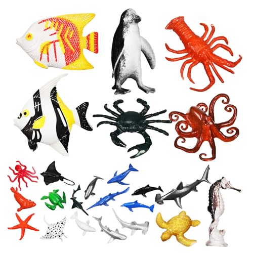 GARIOUANS 24 Stück Teiliges Mini Meerestiere Kunststofffiguren Realistische Kleine Meeres Tiermodelle Pädagogisches für Aquarium DIY und Lernzwecke GARIOUANS 24 Stück Teiliges Mini Meerestiere Kunststofffiguren Realistische Kleine Meeres Tiermodelle Pädagogisches für Aquarium DIY und Lernzwecke von GARIOUANS