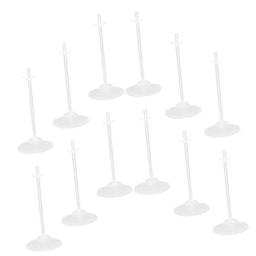 GARIOUANS 24 Stück Teiliges Transparente Puppenständer Stabile Halter für Kleine Puppenfiguren Leichter Tragbarer Doll Display Stand für Vielseitige Verwendung und Sichere Präsentation von GARIOUANS