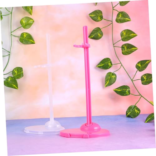 GARIOUANS 24 Stück Teiliges Transparente und Rosa Puppenständer Stabile Halterungen für Kleine Figuren Vielseitig Einsetzbar für Puppenhaus und Action Figure Displays Leicht Tragbar von GARIOUANS