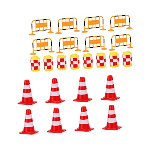 GARIOUANS 24Stücke Teiliges Verkehrs Straßenblock Lernspielzeug mit Roten Pylonen Orangen Leitkegeln und Gelben Hindernissen für Kreative Rollenspiele und Verkehrserziehung GARIOUANS 24Stücke Teiliges Verkehrs Straßenblock Lernspielzeug mit Roten Pylonen Orangen Leitkegeln und Gelben Hindernissen für Kreative Rollenspiele und Verkehrserziehung von GARIOUANS